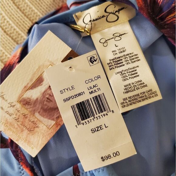 Jessica Simpson Palmy Days Smocked Swimsuit - NEW - Picture 9 of 10